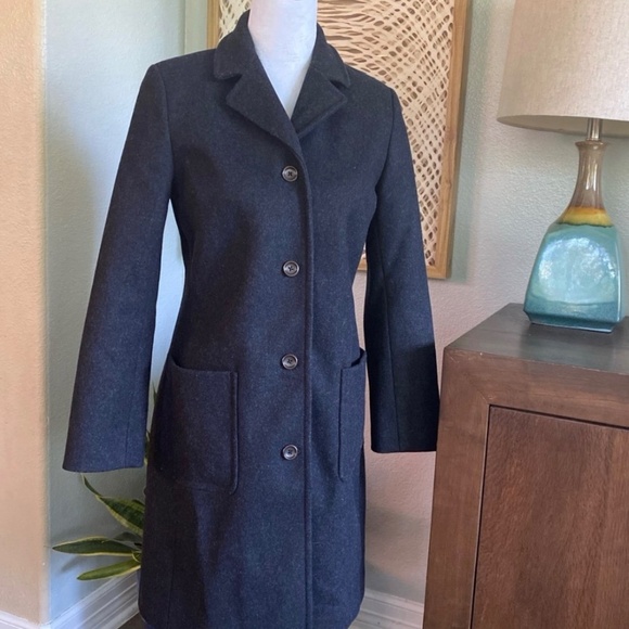 J.Crew Women’s Wool Coat | Charcoal Gray | Petite Small - Picture 6 of 6